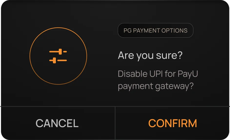 Recipe preview for: Manage payment options for gateways to reduce failed transactions