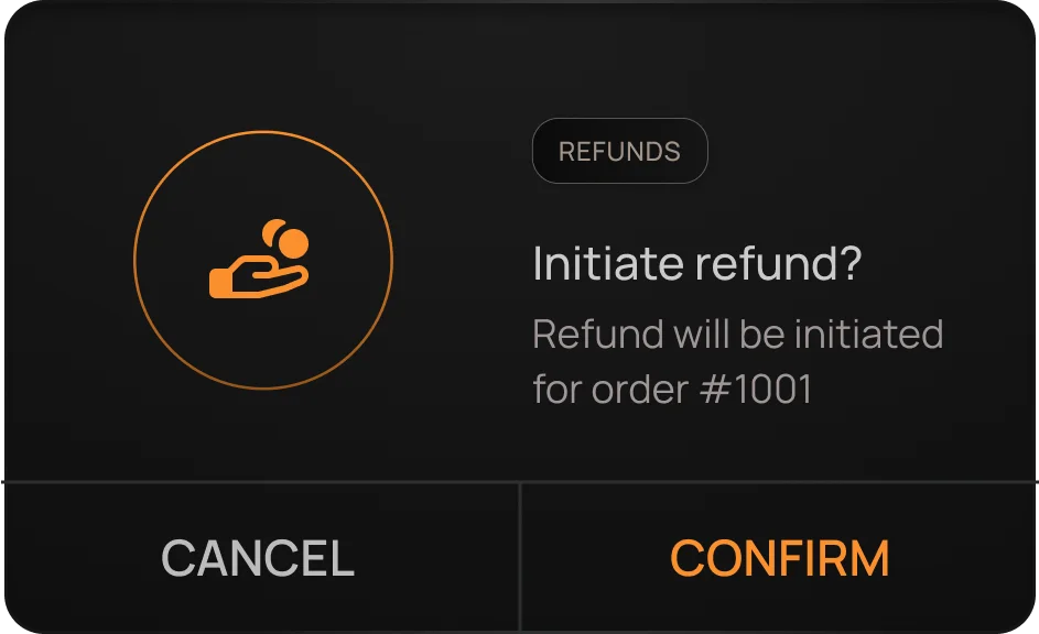 Recipe preview for: Simplify refund handling to improve customer's post-purchase experience